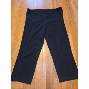 Active by Old Navy Women Large Black Pull On Stretch Workout Yoga Capris